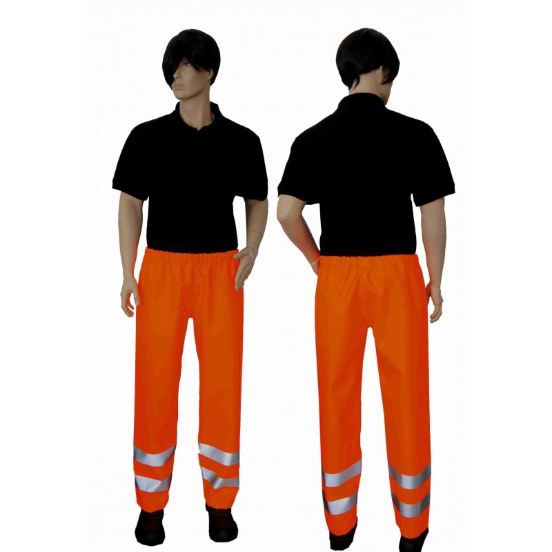 Huomiovärinen vedenpitävä vyötäröhousut MAT PCV art. 0203OS